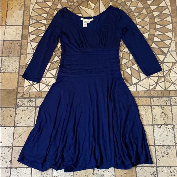 Max Studio Casual Tier Dress Blue S - Picture 5 of 11